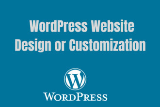 create wordpress website or website customization