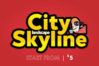 make a vector skyline design for your country