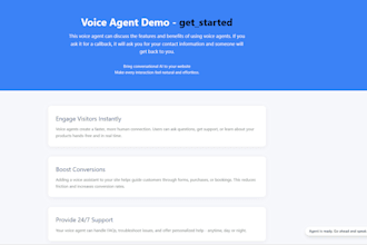 create a integrated voice bot for your website