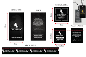 design luxury clothing hang tag full set