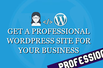develop a professional wordpress site for your business