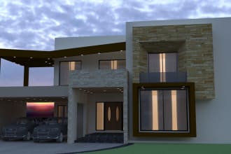 design and render 3d exterior for your residential and commercial building