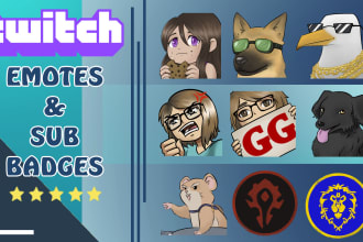 emotes and sub badges for twitch