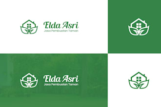 design gardening, ranch, field, farm, plants, organic logo