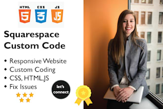 do CSS and js coding for your squarespace website