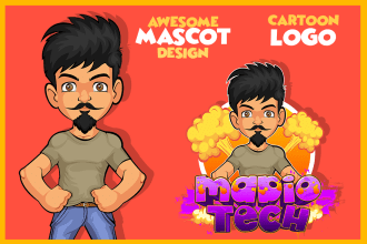 create awesome cartoon mascot logo design
