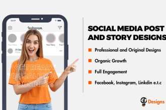 design social media post, facebook, instagram post and story