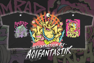 do awesome illustration and tshirt design with my style