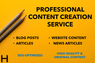 write articles and content for your website