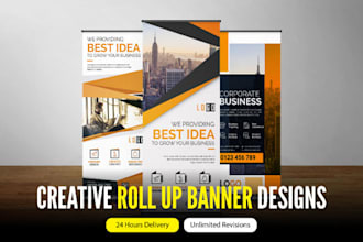 do creative roll up banner design
