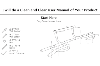do a clean and clear user manual of your product