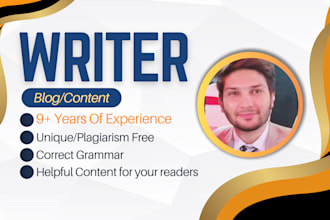 do blog writing and content writing for websites and blogs