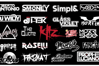 do custom or handwritten text logo for your brand , band, cursive, dj or company