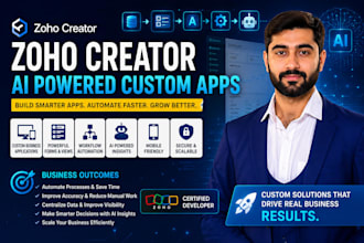 build ai powered zoho creator apps, automations