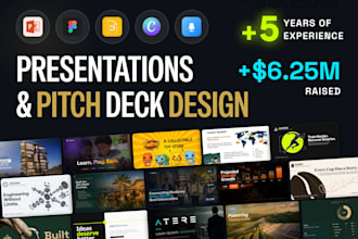 design powerpoint presentation, pitch deck, investor deck, marketing deck