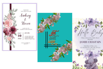 create invitation birthday wedding baby shower party greeting card