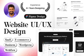 design a modern website design ui ux in figma