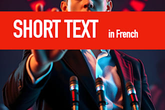 enthusiastically ghostwrite short texts in french