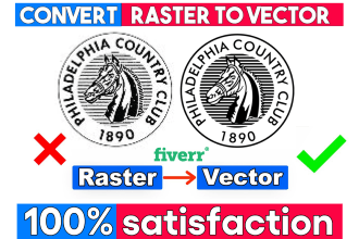 manually vectorize line art convert blurry logo and clean up vector lines