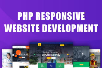 develop responsive website using php,html, js and mysql