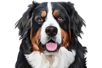 draw an amazing vector cartoon for your pet in 24 hours