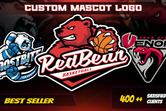 design a custom mascot logo for your sports or esports team