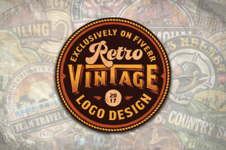 create badge , stamp , hipster , retro vintage logo design