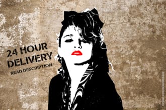 create your portrait graffitied on a wall banksy style
