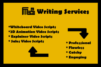 write a professional explainer or sales video script
