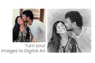 do  watercolor, pencil and oil portraits digital art