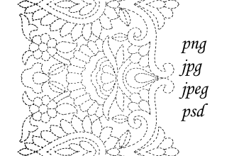 create hand drawn embroidery design or patterns for you