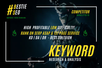 do excellent SEO keyword research and competitor analysis
