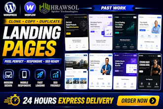 design a copy, clone, or duplicate landing page webflow and wordpress website