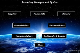 create supply and inventory management system application