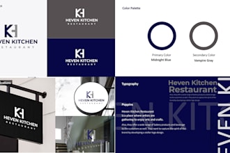 premium logo design with brand style guides