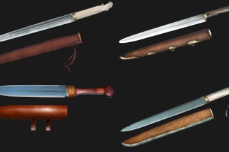 make high quality weapon concept art