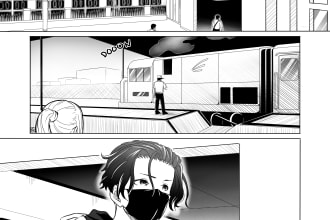draw your idea into real manga comic page