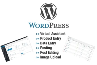 do wordpress product listing, content upload, data entry and migration