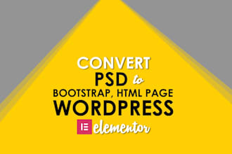 convert psd,figma to wordpress website or boostrap website