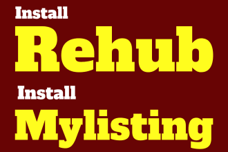 fix and install rehub theme and mylisting theme