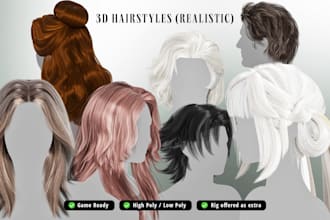 create 3d and real time hair