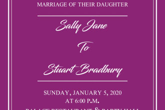 design wedding card or invitation card for any event