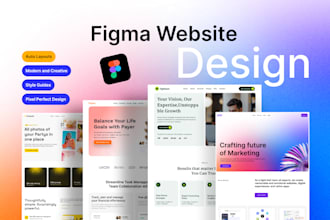 design modern website ui ux design, figma website design