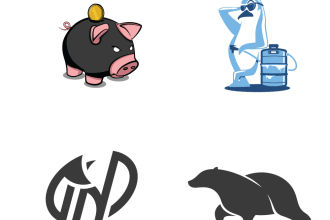 design unique animal logo silhouette