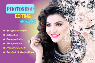 do photoshop editing,background remove,retouch,  manipulation