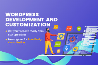 build wordpress website, divi, avada theme or any