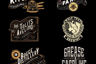 design a retro vintage logo for you