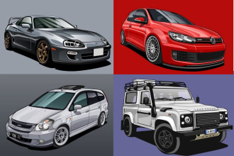 draw vector illustration of your car