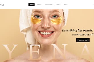 create and design a cosmetic responsive online store