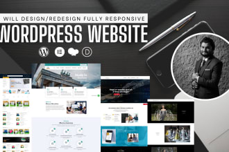 create responsive wordpress website for business, blogs